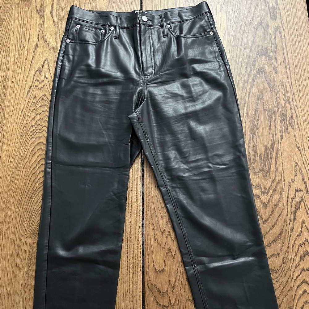 J Crew Vegan Leather Jeans